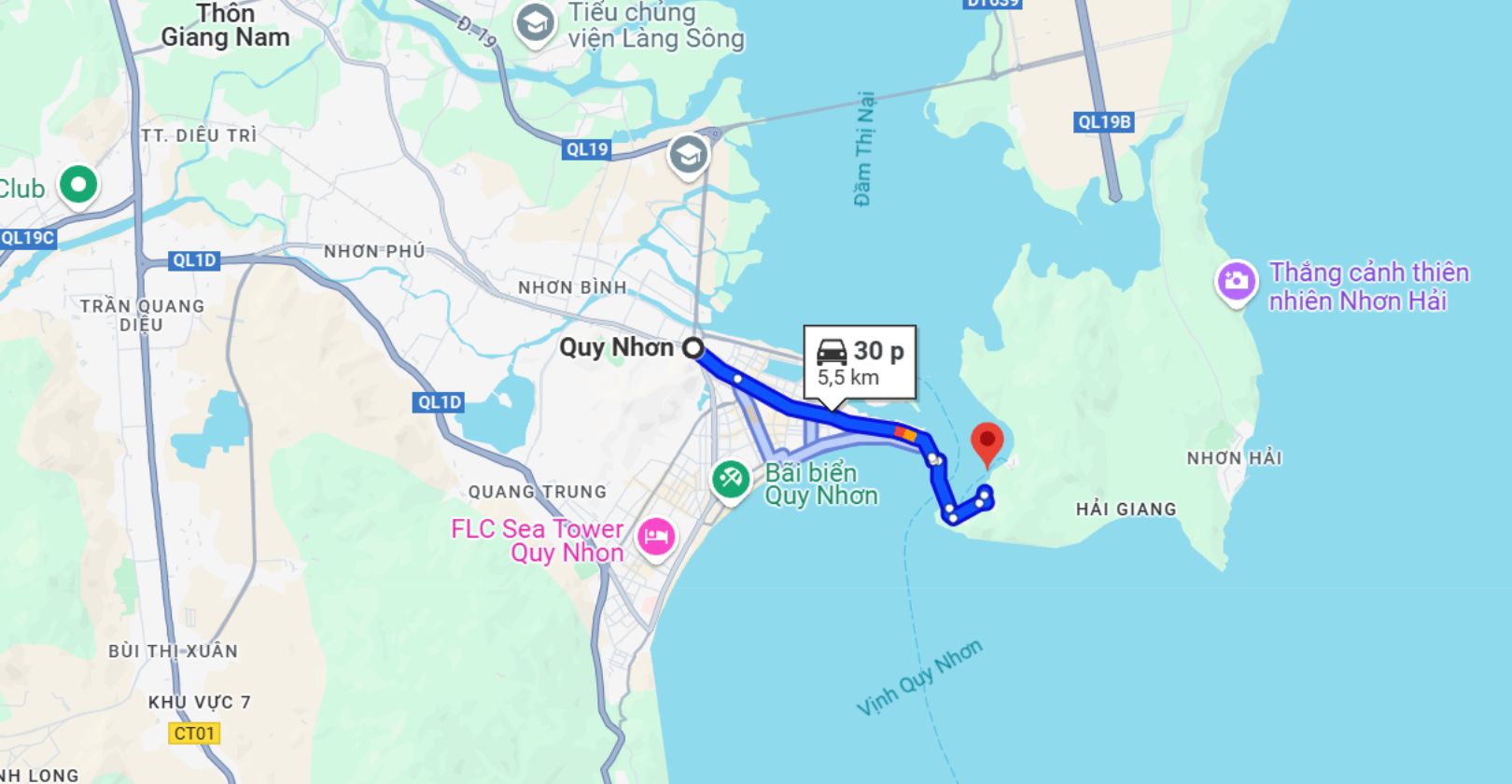Duong den lang chai Hai Minh Quy Nhon